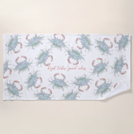 Serviette De Plage Aquarelle Crabe côtier