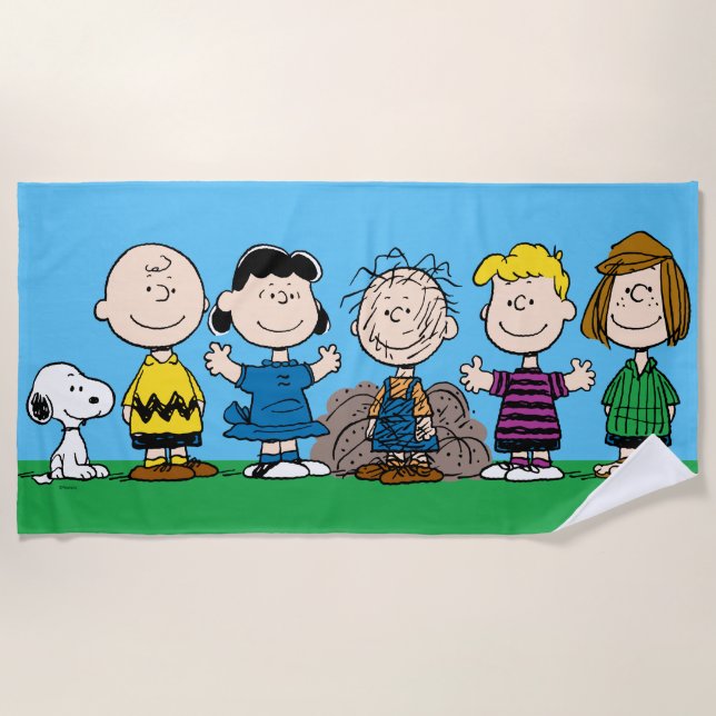 Serviette De Plage Arachides amis dans une rangée (Devant)