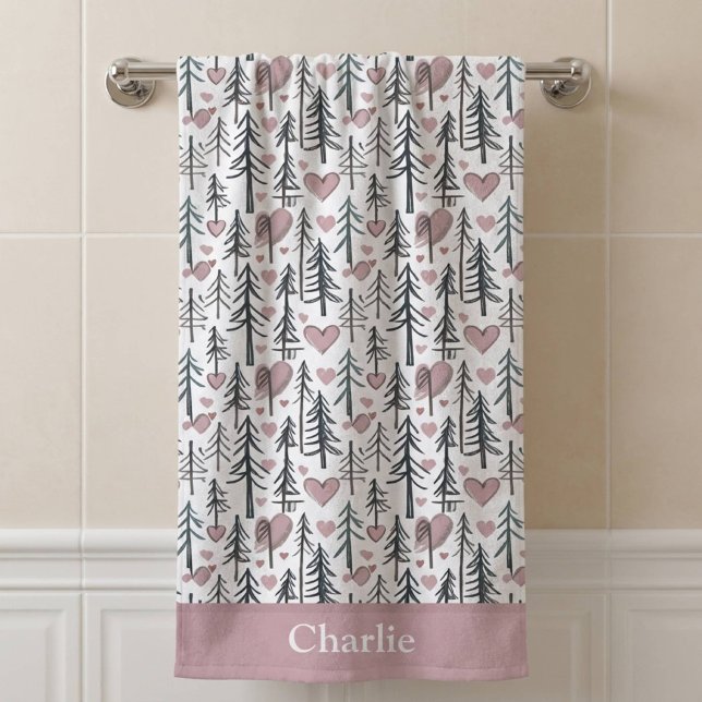 Serviette De Plage Arbre de forêt personnalisé pour enfants (Créateur téléchargé)