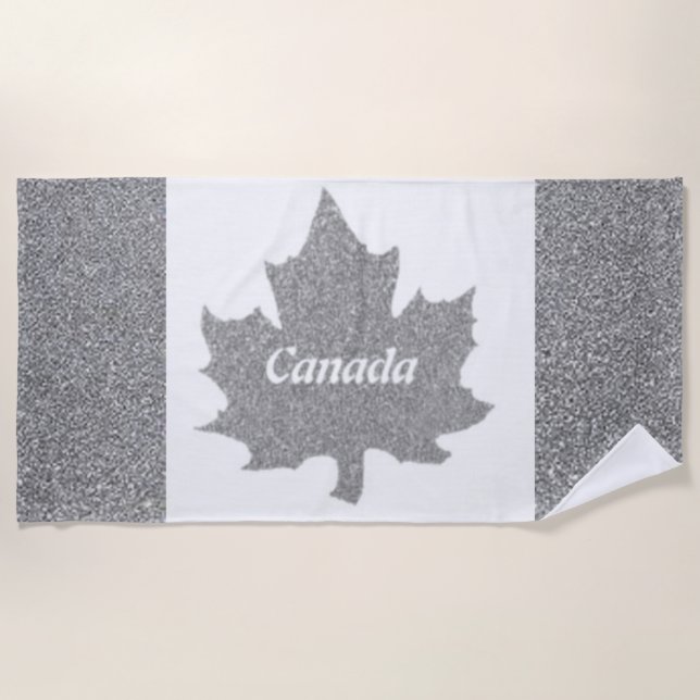 SERVIETTE DE PLAGE ARGENT DU CANADA (Devant)