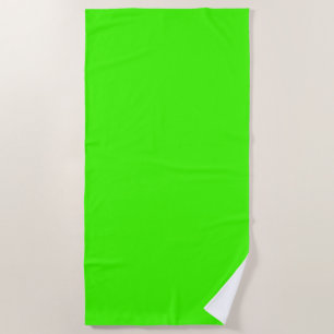 Serviette De Plage Arlequin Neon Vert Couleur Solide
