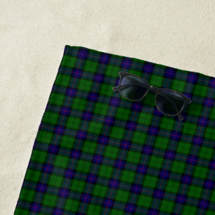 Serviette De Plage Armstrong tartan bleu et vert plaid