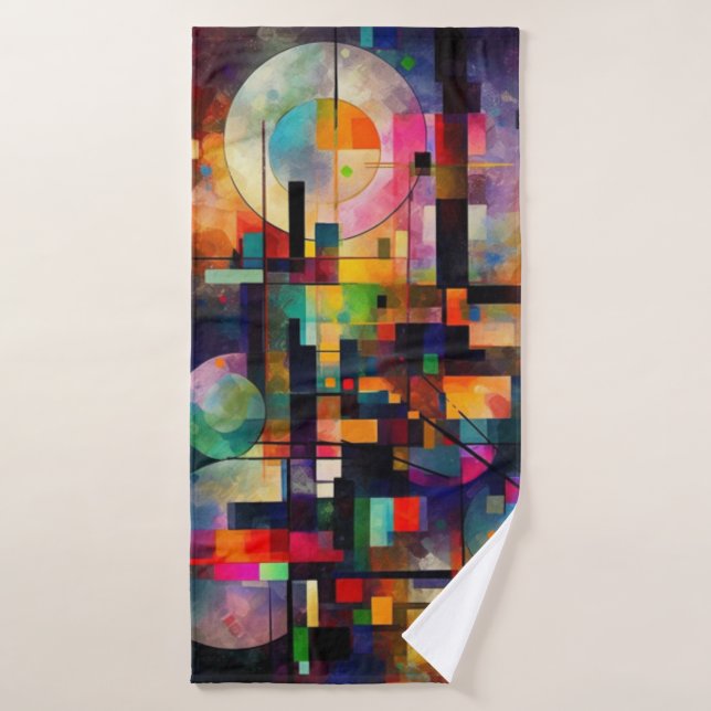 Serviette de plage art abstrait  (Serviette de bain)