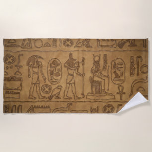 Serviette De Plage Art Hiéroglyphique égyptien