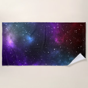 Serviette De Plage Art numérique de constellations de galaxie Abstrai