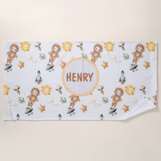Serviette De Plage Astronaute mignon et aventure spatiale adorable