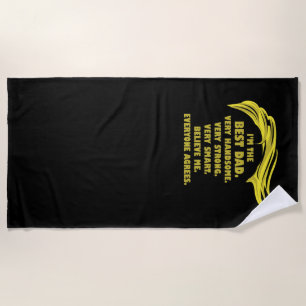 Serviette De Plage Atout drôle indiquant - le meilleur papa