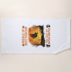 Serviette De Plage Attachez-vous Papillon d'Halloween Chapeau de Sorc