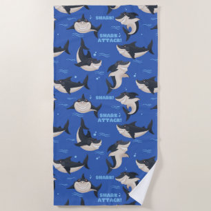 Serviette De Plage Attaque de requins