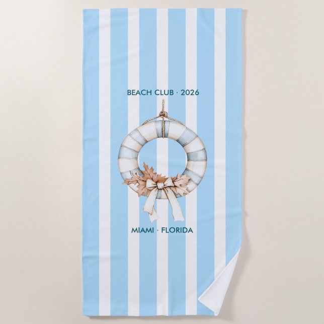 Serviette De Plage Autumn - Fall Coastal Chic Beach Club (Devant)