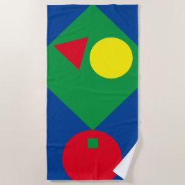 Serviette de plage aux formes géométriques vives e