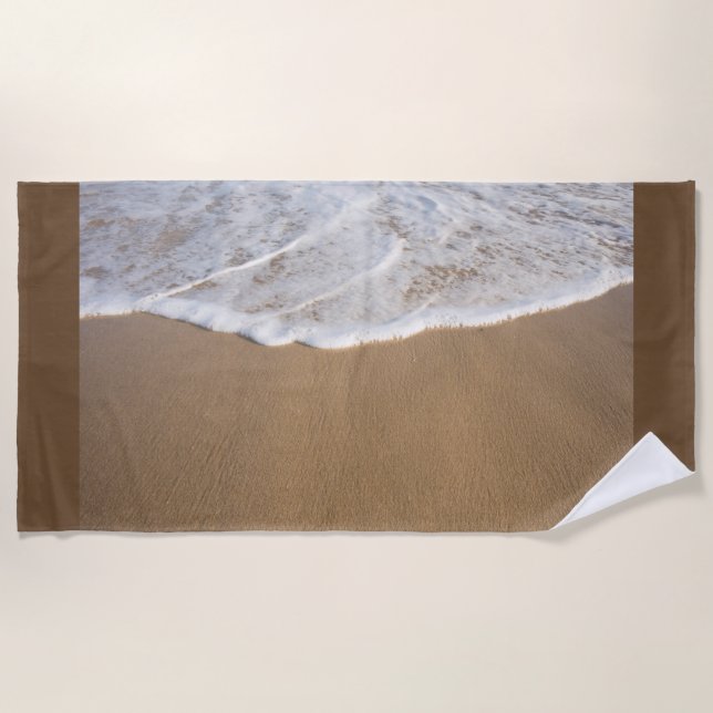 Serviette de plage avec image de lavage blanc sur  (Devant)