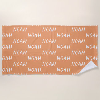 Serviette de plage avec un nom