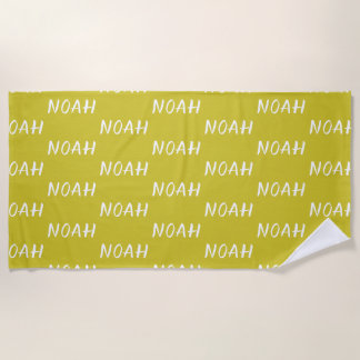 Serviette de plage avec un nom