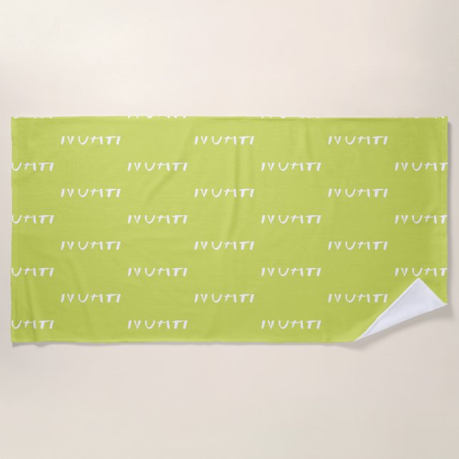 Serviette de plage avec un nom (Devant)