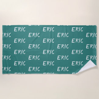 Serviette de plage avec un nom