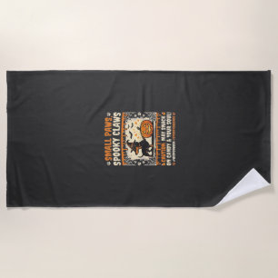 Serviette De Plage Avertissement de chien de Dachshund d'Halloween ef