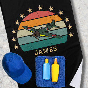 Serviette De Plage Avion de chasse militaire de la Seconde Guerre mon