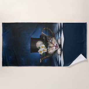 Serviette De Plage Awesome Mad Hatter Teapot Chat Conception Whimsica