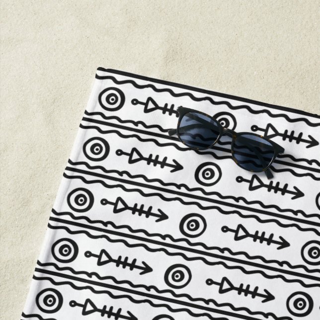 Serviette De Plage Aztec Boho (En situation)