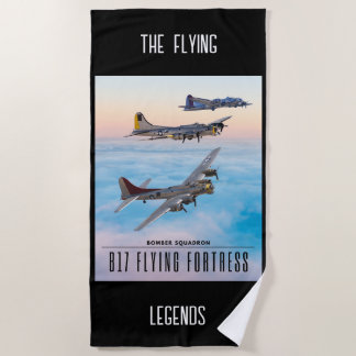 Serviette De Plage B-17 SQUADRON BOMBRE FORTERESSE volant