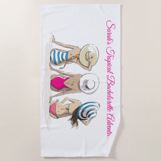 Serviette De Plage Bachelorette tropicale