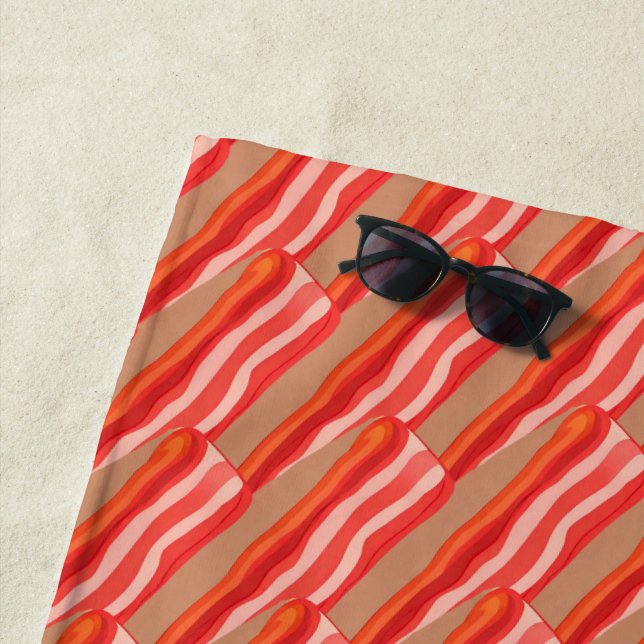 Serviette De Plage Bacon mignon (En situation)