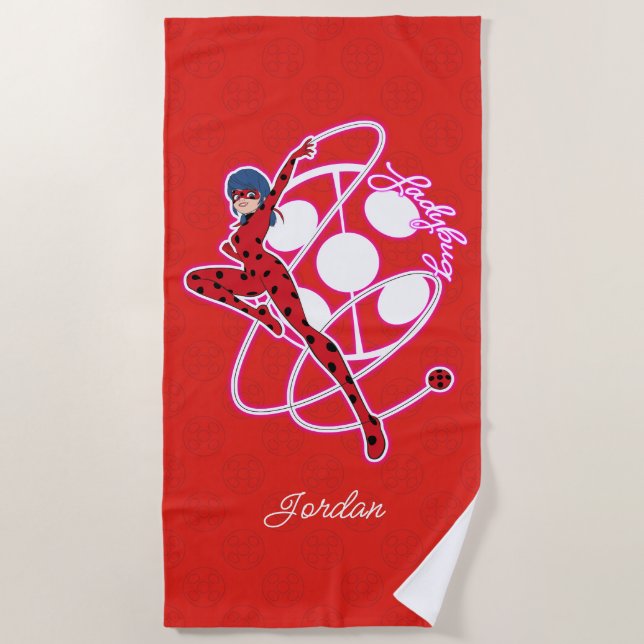 Serviette De Plage Badge Miraculous Ladybug (Devant)