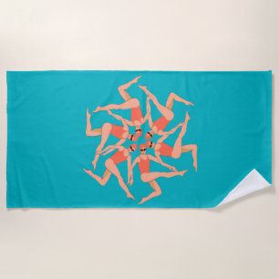 Serviette De Plage Baigneurs - Baignade synchronisée