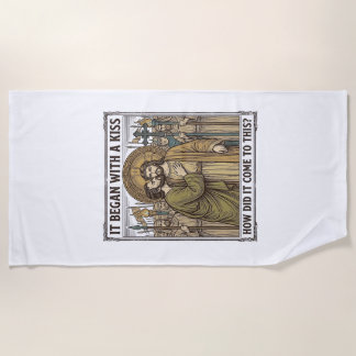 Serviette De Plage Baiser de trahison biblique vintage