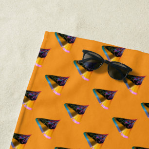 Serviette De Plage Baisers de chien bleu