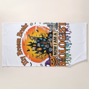 Serviette De Plage Balai Cassa Biologiste Halloween Château Hanté Cit