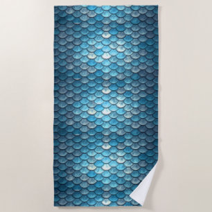 Serviette De Plage Balances de sirènes Turquoise