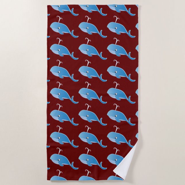 Serviette De Plage Baleine - Beach Towel (Devant)