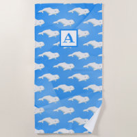 Baleine béluga personnalisée Bleu, Océan Arctique