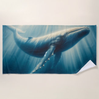 Serviette De Plage baleine côtière/marine