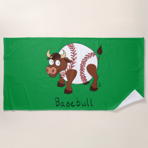 Serviette De Plage Balle de baseball Cute Kids Cartogone