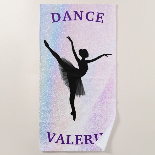 Serviette De Plage Ballerina Dance Pastel (Devant)