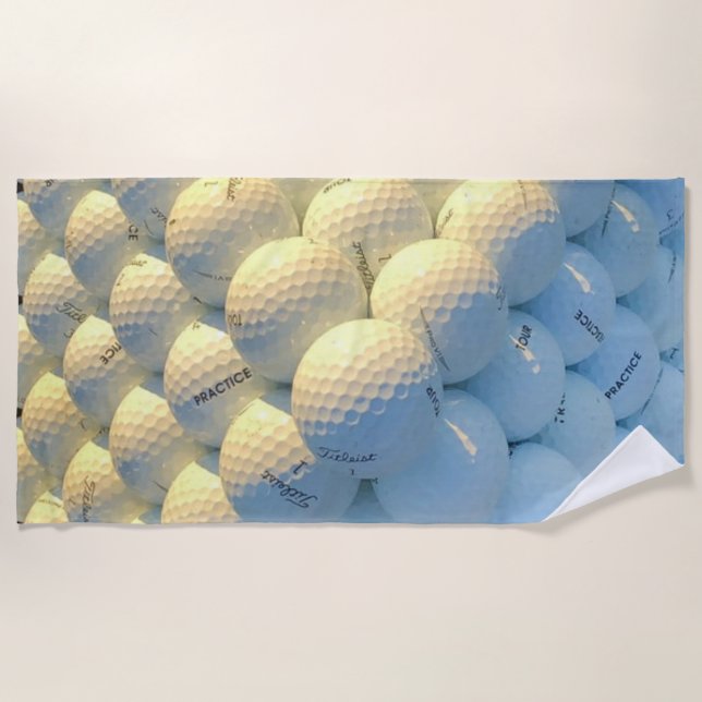 Serviette De Plage Balles de golf (Devant)