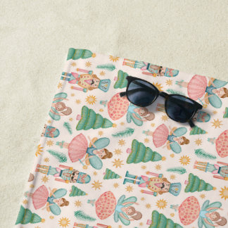 Serviette De Plage Ballet et fées de craquelins sur Arrière - plan de