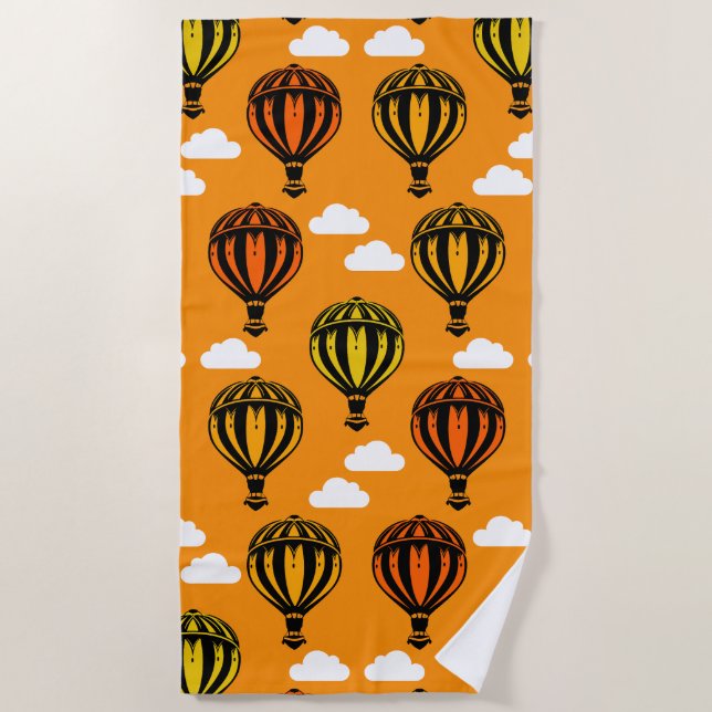 Serviette De Plage Balloon à air chaud avec modèle (Devant)