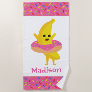 Serviette de plage Banana Beach personnalisée