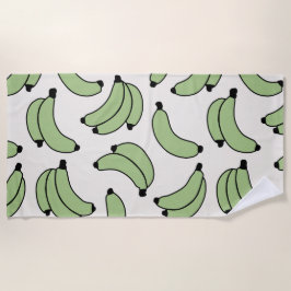 Serviette De Plage Banana Parade Sage Green