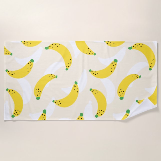 Serviette De Plage Banana Pop Crème jaune (Devant)