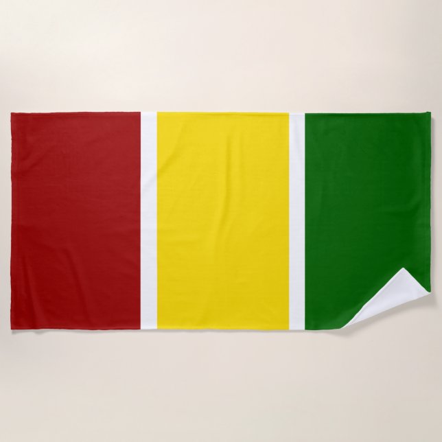 Serviette De Plage Bandes de couleurs de reggae (Devant)