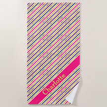 Bandes diagonales en or rose