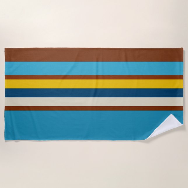 Serviette De Plage Bandes sud-ouest 12 (Devant)