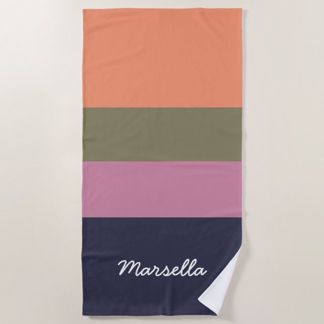 Serviette De Plage Barre à sucreries contemporaine personnalisée (Devant)