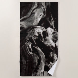 Serviette De Plage Barre d'arbre noir