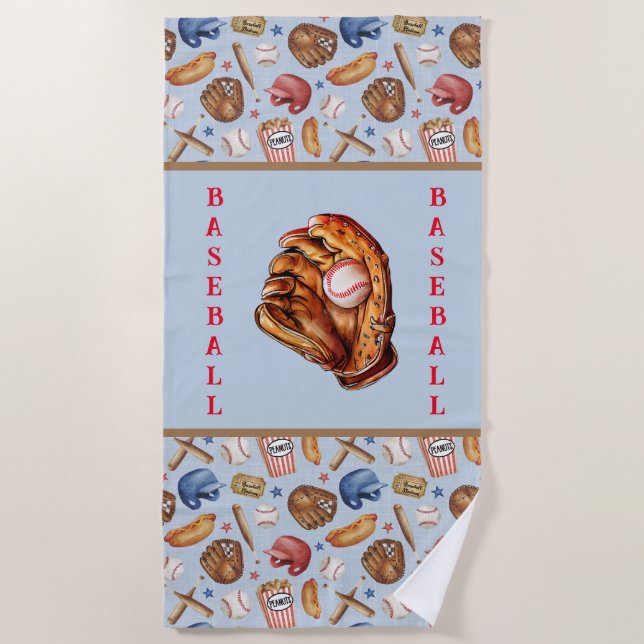 Serviette De Plage Baseball (Devant)